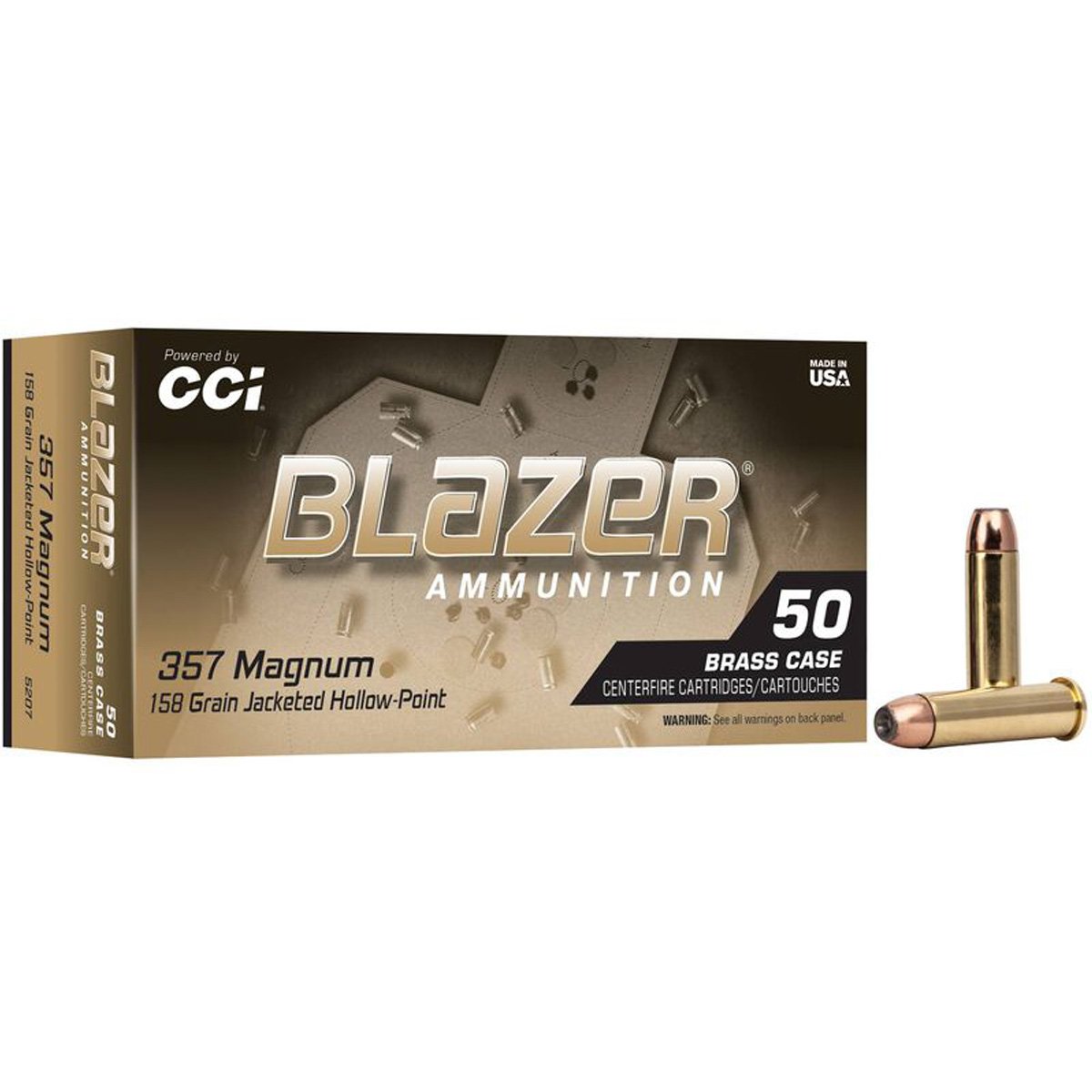 CCI - CCI Blazer Brass Ammo 357 Mag 158gr JHP 50/bx