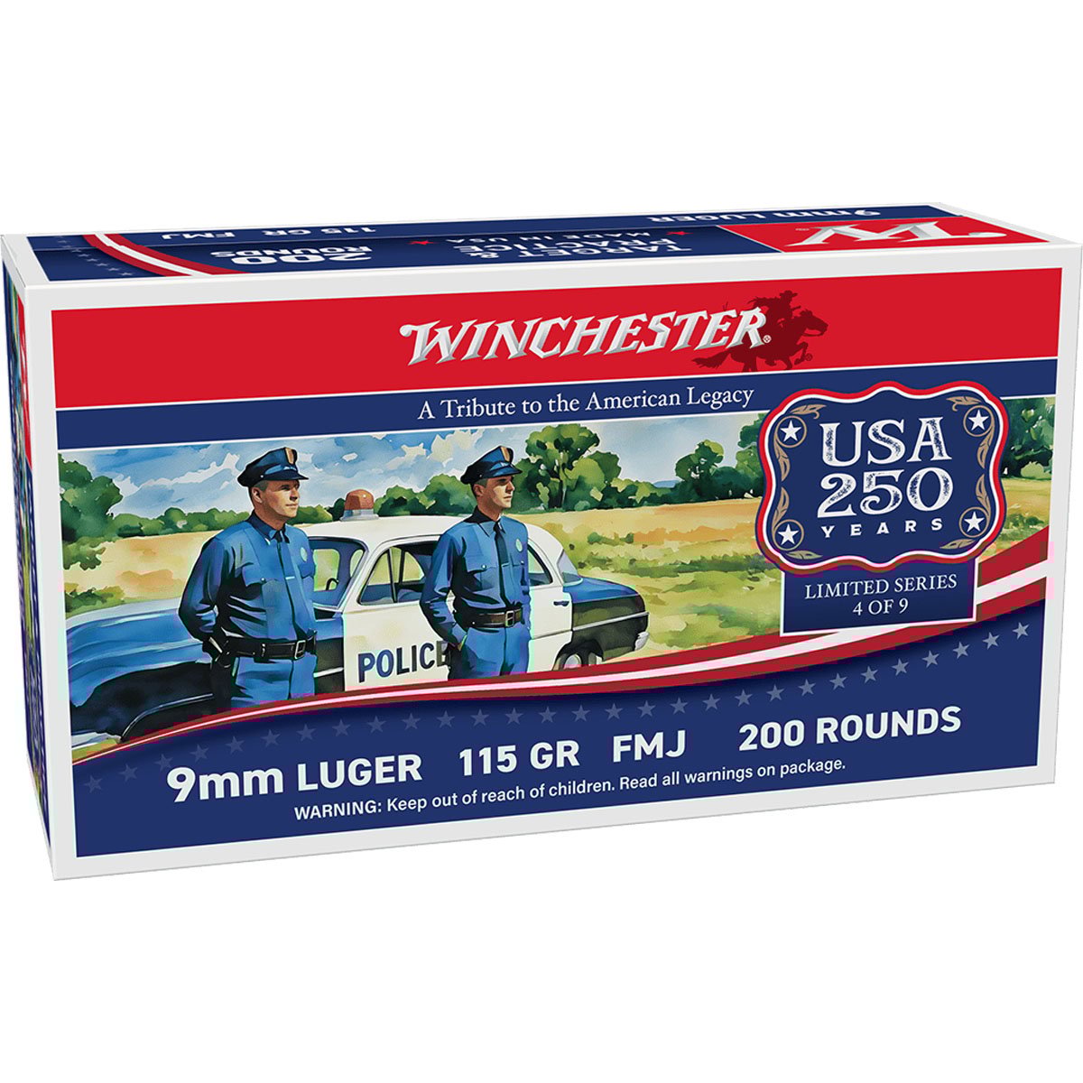 WINCHESTER - USA WHITE BOX 9MM LUGER HANDGUN AMMO