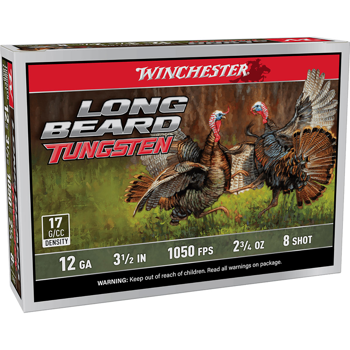 WINCHESTER Long Brd Tungsten 12GA 3-1/2" 2-3/4oz #8 Shot 1050 FPS 5/Box
