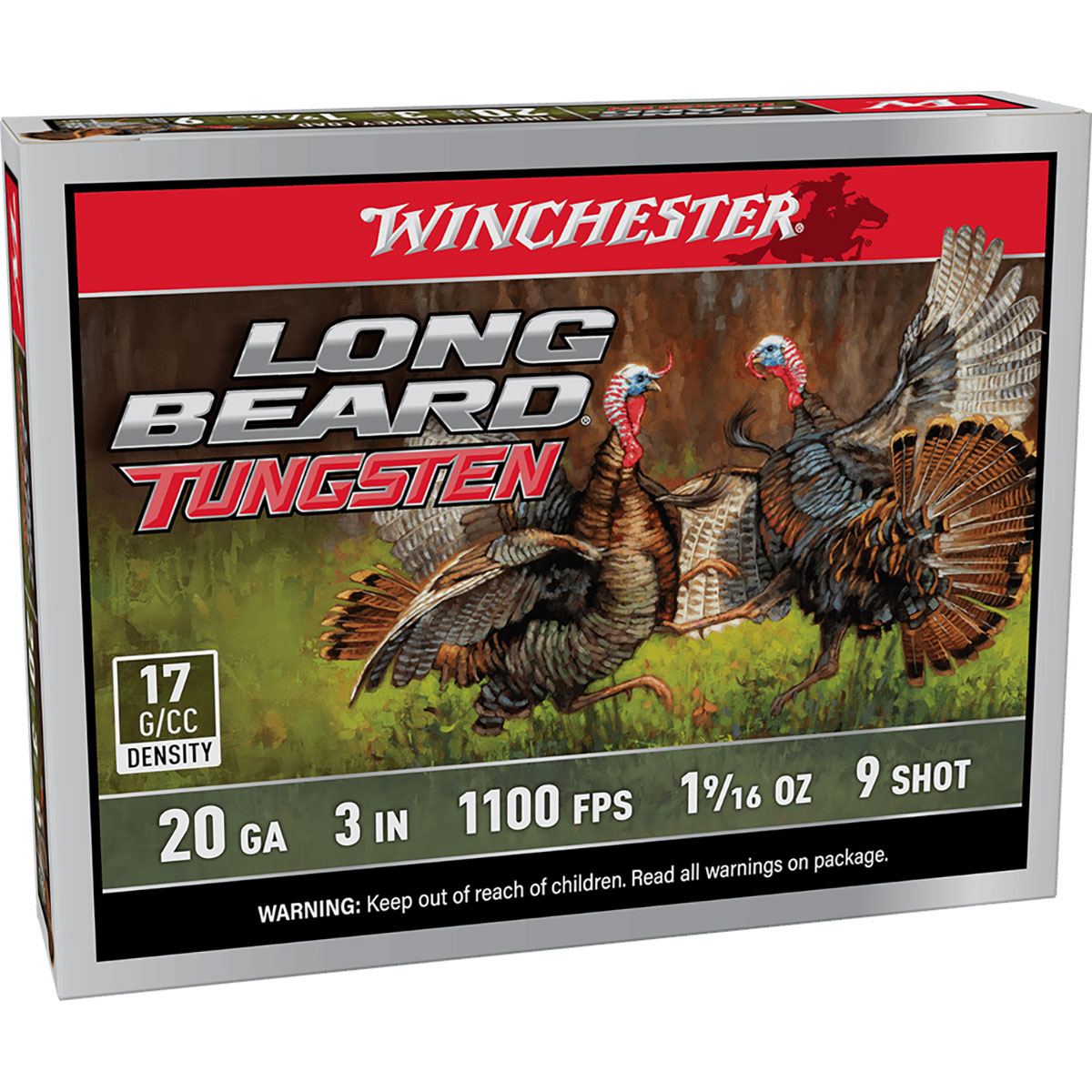 WINCHESTER Long Beard Tungsten 20GA 3" 1-9/16oz #9 Shot 1100 FPS 5/Box