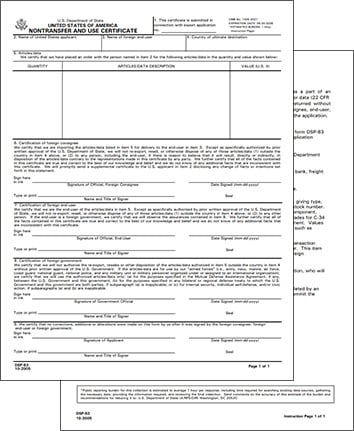 DSP-83 Form