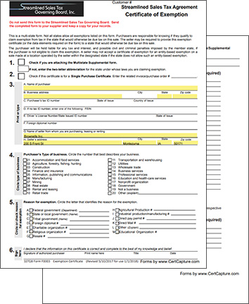 Tax Exemption Form