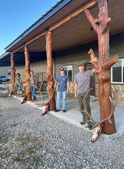 Four young hunters got their first elk at the D&D Ranch.