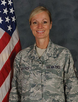 Teresa in uniform.