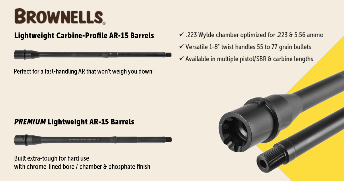 BROWNELLS AR15 PREMIUM LIGHTWEIGHT BARRELS 223 WYLDE