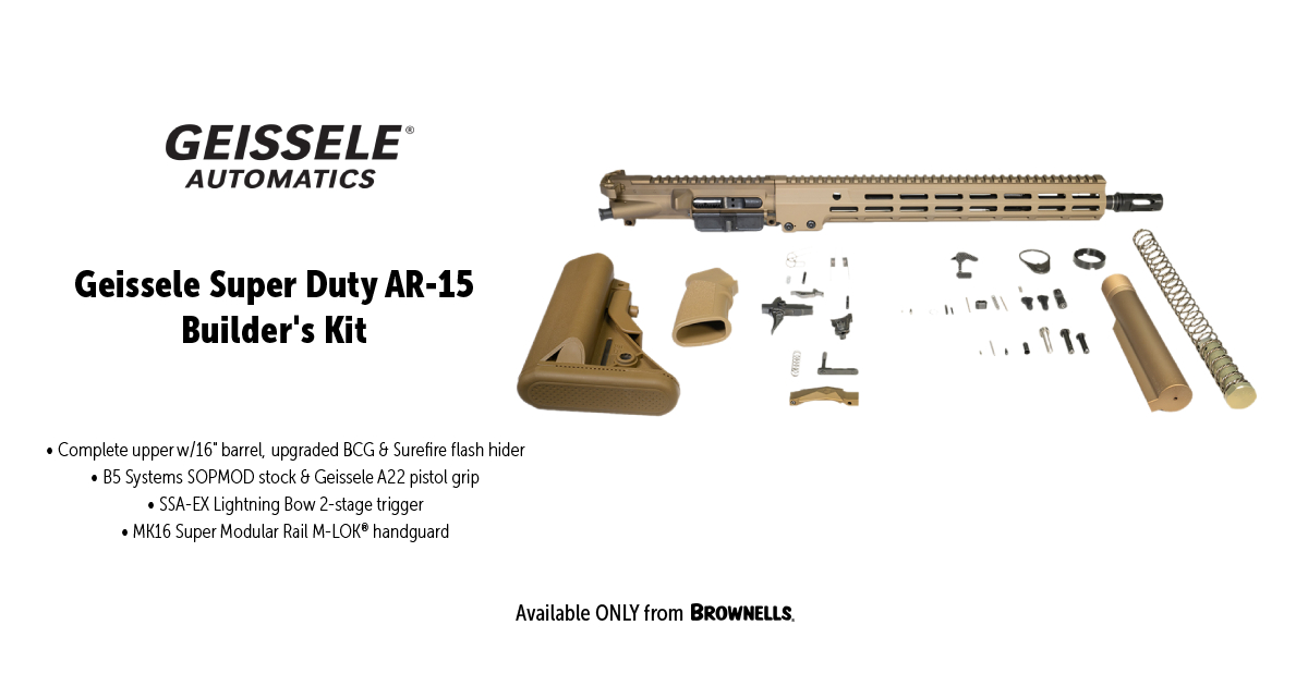 GEISSELE AUTOMATICS LLC Brownells Geissele 5.56 Super Duty Rifle build kit Black SKU: 430101200 | Brownells