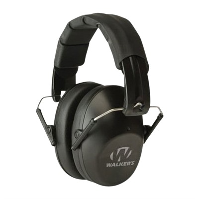 Walkers Game Ear Pro Low Profile Folding Muffs - Pro Low Profile Folding Muffs-Black
