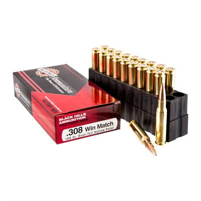 Black Hills Ammunition 308 Winchester 168gr Match Hollow Point Ammo - 308 Winchester 168gr Match Hp 500/Case