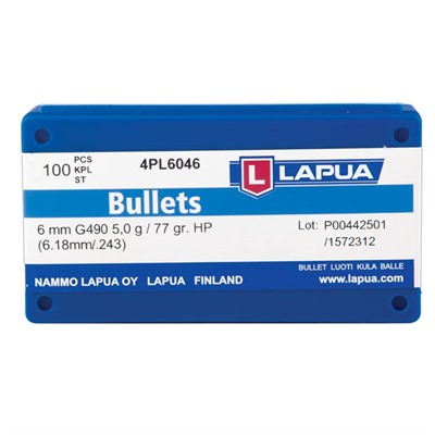 Lapua Hollow Point Bullets - 6mm (0.243