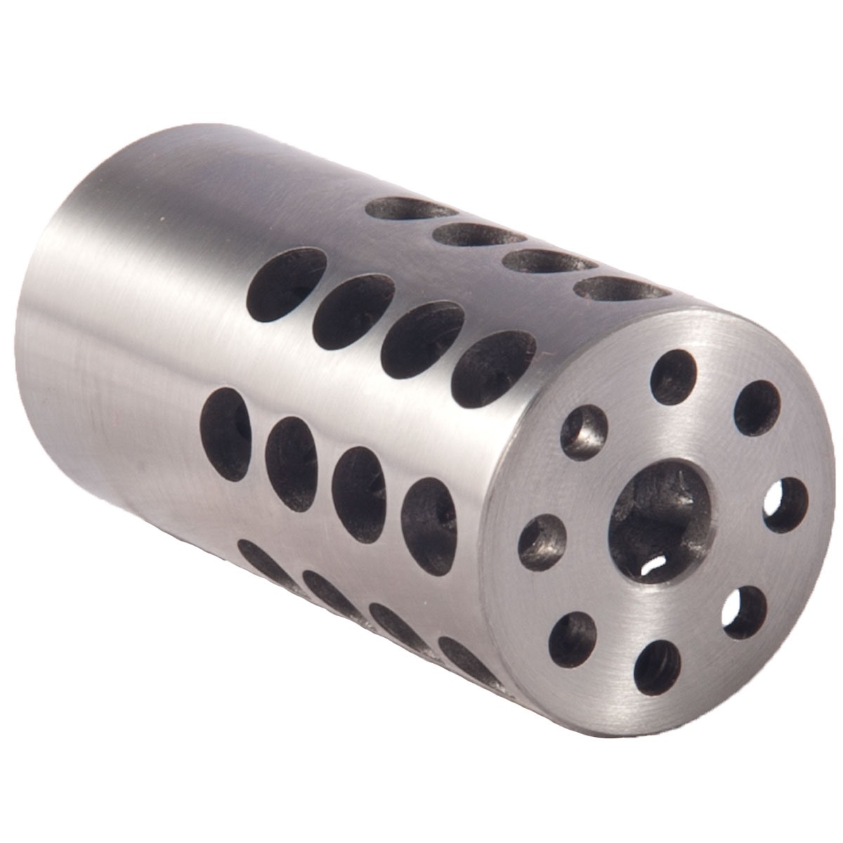Vais Muzzle Brake 22 Caliber 1 2-28 Stainless Steel Silver -