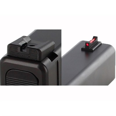 Dawson Precision Glock Sight Set - Glock Sight Set, Black Rear, Fiber Optic Front