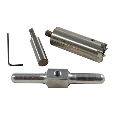 Brownells 90° Muzzle Facing Cutter & Steel Pilot - 90° Cutter & Steel Pilot Fits .40/10mm Muzzle