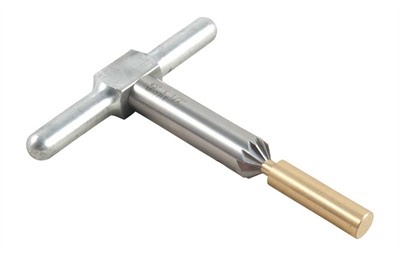 Brownells 45° Muzzle/Cylinder Chamfering Cutter & Brass Pilot - 45° Cutter & Brass Pilot Fits .38/.357 Muzzle