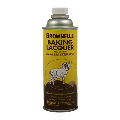 Brownells Baking Lacquer Liquid - 16 Oz. Stainless Steel Gray