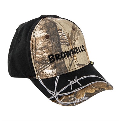 Brownells Realtree Ap Xtra/Black W/Barbed Wire Cap - Realtree Ap Xtra & Black Cap With Barbed Wire Embroidery