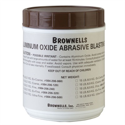 Brownells Aluminum Oxide Abrasive Blasting Grit - 6 Lbs. (2.7kg) Ex-Coarse 60 Grit