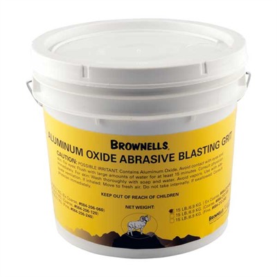 Brownells Aluminum Oxide Abrasive Blasting Grit - 15 Lbs. (6.8kg) Ex-Coarse 60 Grit