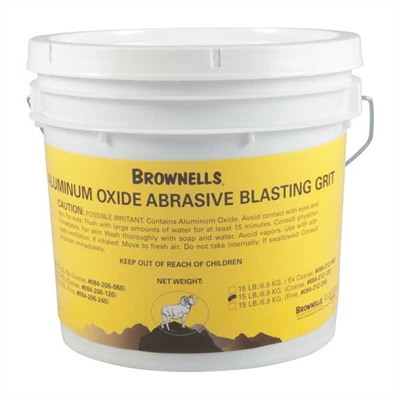 Brownells Aluminum Oxide Abrasive Blasting Grit - 15 Lbs. (6.8kg) Coarse 120 Grit