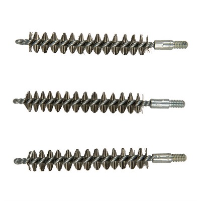 Brownells Standard Line Stainless Steel Bore Brushes - 3, S/S .35/.38 Special/.357 Rifle