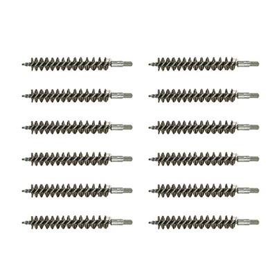 Brownells Standard Line Stainless Steel Bore Brushes - 1 Dozen S/S .35/.38 Special/.357 Rifle