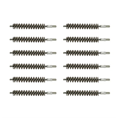 Brownells Standard Line Stainless Steel Bore Brushes - 1 Dozen S/S .375 Rifle
