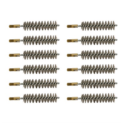 Brownells Standard Line Stainless Steel Bore Brushes - 1 Dozen, S/S .54 Bp Rifle