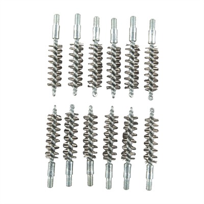 Brownells Standard Line Stainless Steel Bore Brushes 1 Dozen S/S .38/.357/9mm Pistol USA & Canada