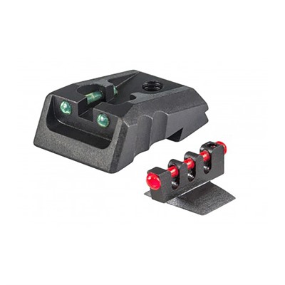 Fusion Firearms Kimber Fixed Rear Sight Green W/ Red Contour Front - Kimber Fixed Rear Sight Green With Red Contour Front