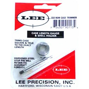 Lee Precision Case Length Gauges - Lee Length Gauge/ Shellholder, .222 Rem