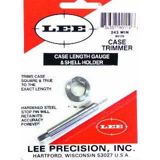 Lee Precision Case Length Gauges - Lee Length Gauge/ Shellholder, .243 Win