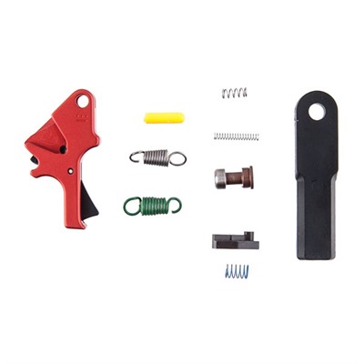 Apex Tactical Specialties Inc M&P Red Flat Face Forward Set Trigger - Red Flat Faced Forward Set Sear & Trigger Kit M&P