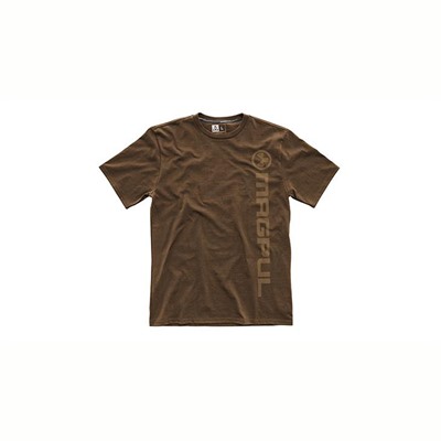 Magpul Men's Superweight Vertical Logo T-Shirts - Superweight Vert Logo T-Shirt Dark Brown Small