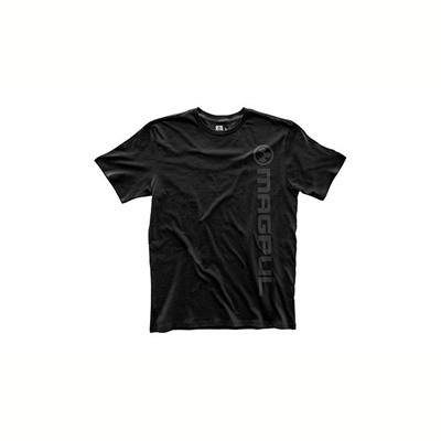 Magpul Men's Fine Cotton Vertical Logo T-Shirts - Fine Cotton Vert Logo T-Shirt Black Medium