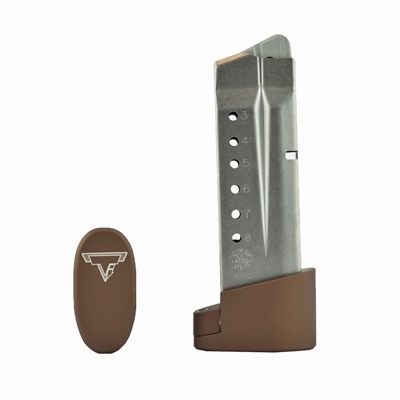 Taran Tactical Innovations Magazine Extension For Smith & Wesson M&P Shields - Magazine Extension +1/2 Rounds M&P Shields Coyote Bronze