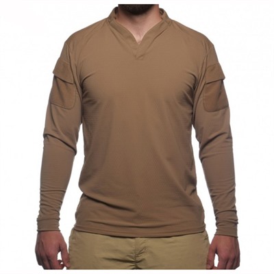 Velocity Systems Boss Rugby Shirt Long Sleeves - Boss Rugby Shirt Long Sleeve Coyote Brown Xl