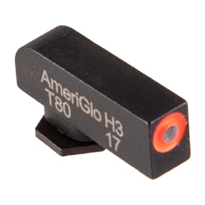 Ameriglo Pro Glo Tritium Round Front Sight For Glock Green Tritium Orange Round Outline Front .180"h .125"w USA & Canada