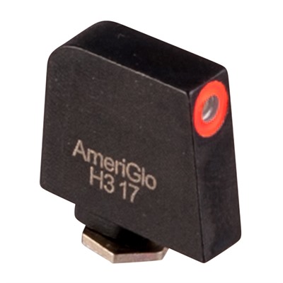 Ameriglo Pro Glo Tritium Round Front Sight For Glock Green Tritium Orange Round Outline Front .407"h .140"w USA & Canada