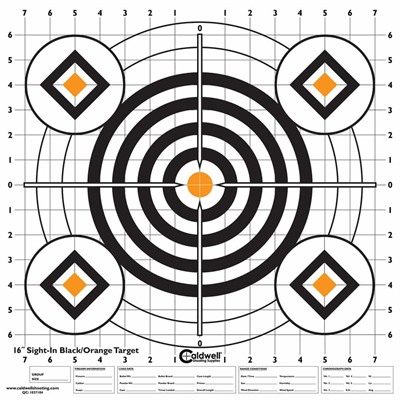 Caldwell Shooting Supplies Sight In Target Black And Orange 16
