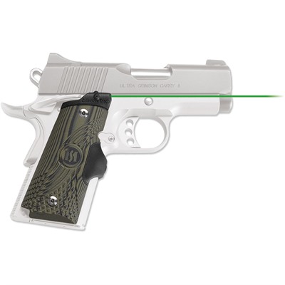 Crimson Trace Corporation 1911 Compact. G10 Green/Black Master Series Lasergrips 1911 Comp Master Series Lasergrips Green Laser G10 Grn/Blk in USA Specification
