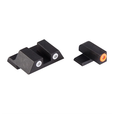 Night Fision Perfect Dot Tritium Night Sights For Springfield - Xd, Xdm, Xd Mod 2 Orange Front & Clear Square Notch Rear