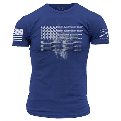Grunt Style Ammo Flag T-Shirts - Ammo Flag Royal T-Shirt 2xl