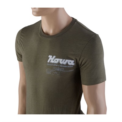 Howa Factory T Shirts Front Logo Only Howa T Shirt Front Logo Only Heather Olive Xx Large