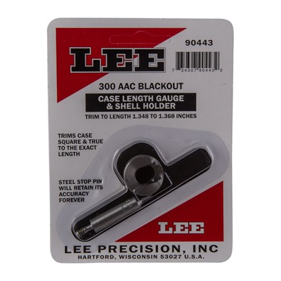 Lee Precision Case Length Gauges - Lee Length Gauge/Shellholder, 300 Aac Blackout