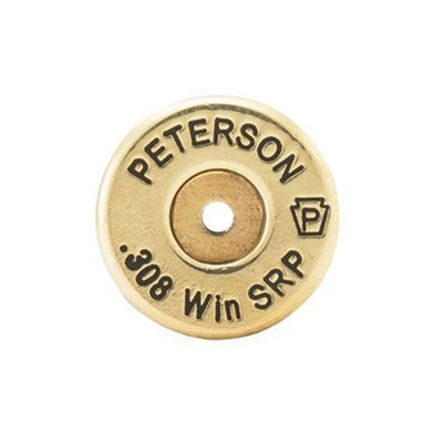 Peterson Cartridge 308 Winchester Brass - 308 Winchester Small Primer Brass 500/Box