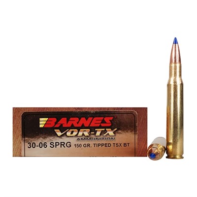 Barnes Vor-Tx 30-06 Springfield Ammo - 30-06 Springfield 150gr Tipped Triple-Shock X Bt 20/Box