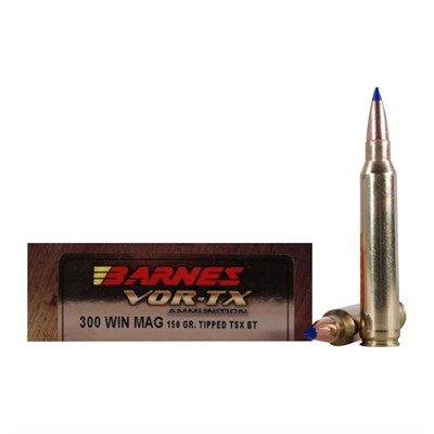 Barnes Vor-Tx 300 Winchester Magnum Ammo - 300 Winchester Magnum 150gr Ttsx Boat Tail 20/Box