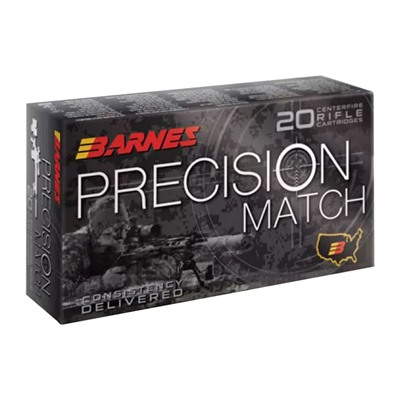 Barnes Precision Match 308 Winchester Ammo - 308 Winchester 175gr Open Tip Match Jacketed Hp 20/Box