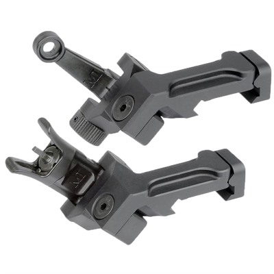 Midwest Industries Ar-15 Combat Rifle Offset Sight Set - Ar-15 Combat Rifle Offset Sight Set Black