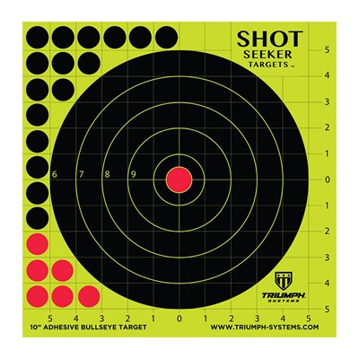 Triumph Systems Shot Seeker Targets - Shot Seeker 10 Inch Adhesive Bullseye Target