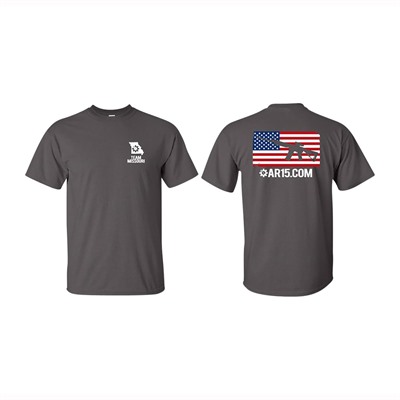 Ar15.Com Missouri Bolt Face Logo T-Shirts - Htf Missouri T-Shirt Charcoal Small